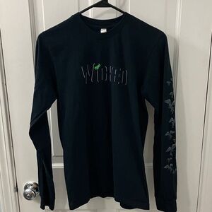 Wicked Broadway musical Black Long Sleeve T Shirt size S MADE IN USA